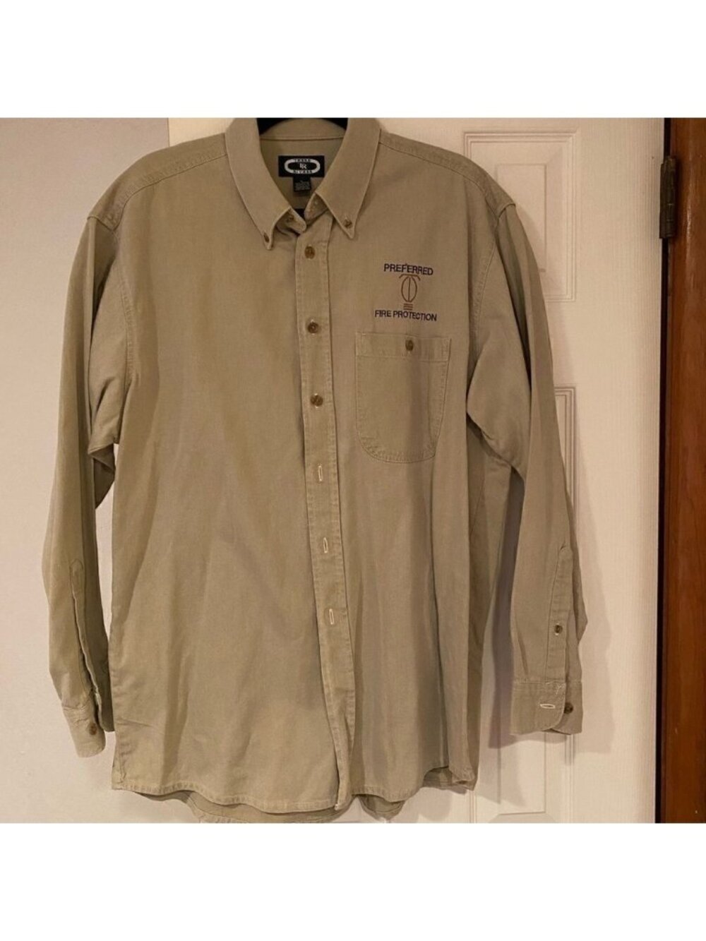 Hipster Three Rivers Preferred Fire Protection button down Size L